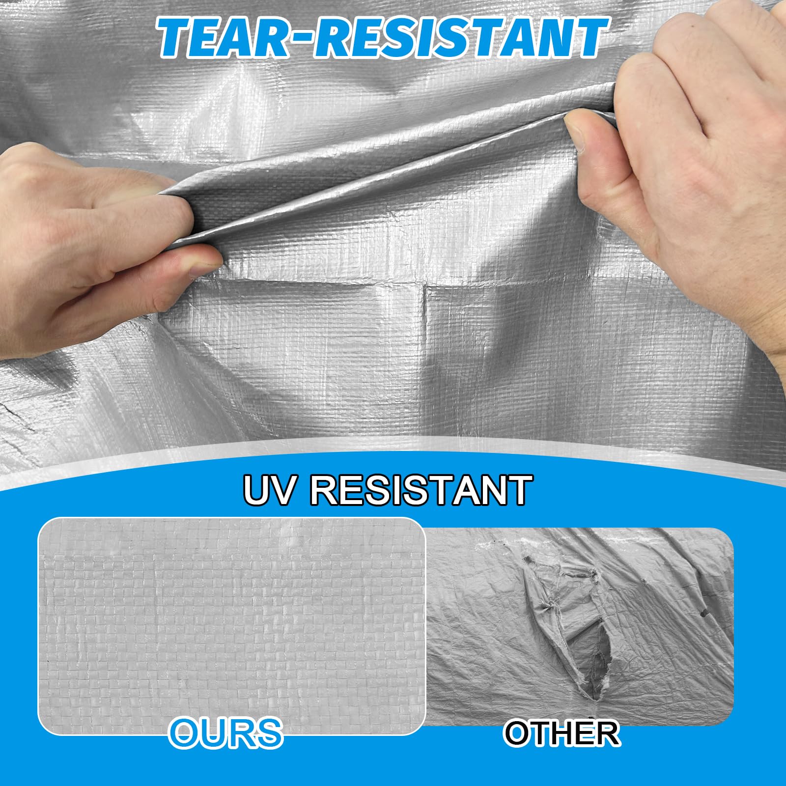 CSCRI double-coated waterproof tarp for easy storage and reuse