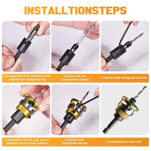 Csyibeielec depth control stops allow adjustable drilling depths