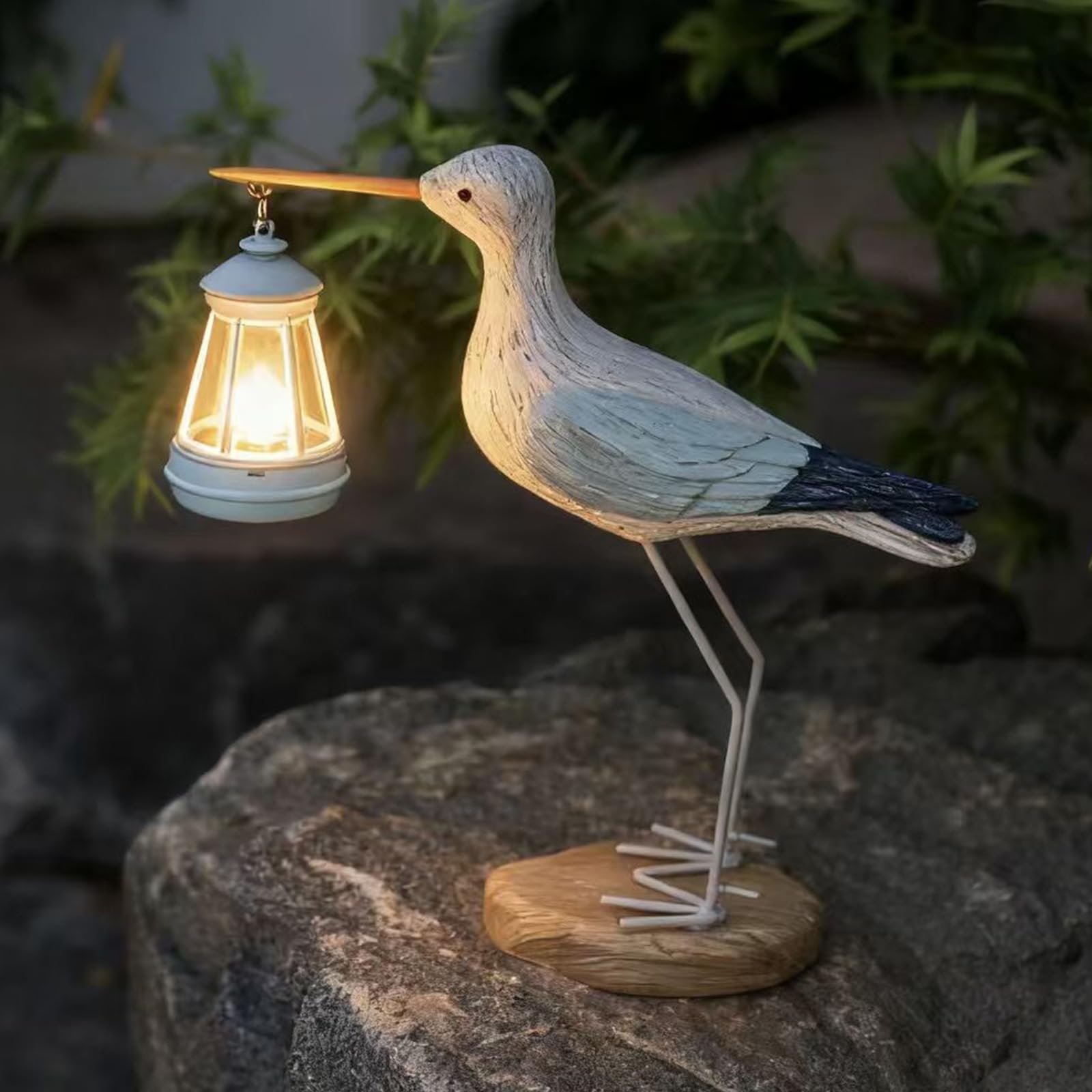 CSZLSMH seagull patio yard light-up statue for walkways