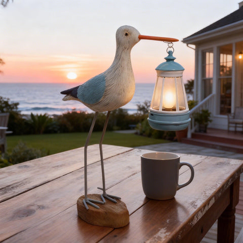 CSZLSMH seagull solar lantern garden statue for evening ambiance