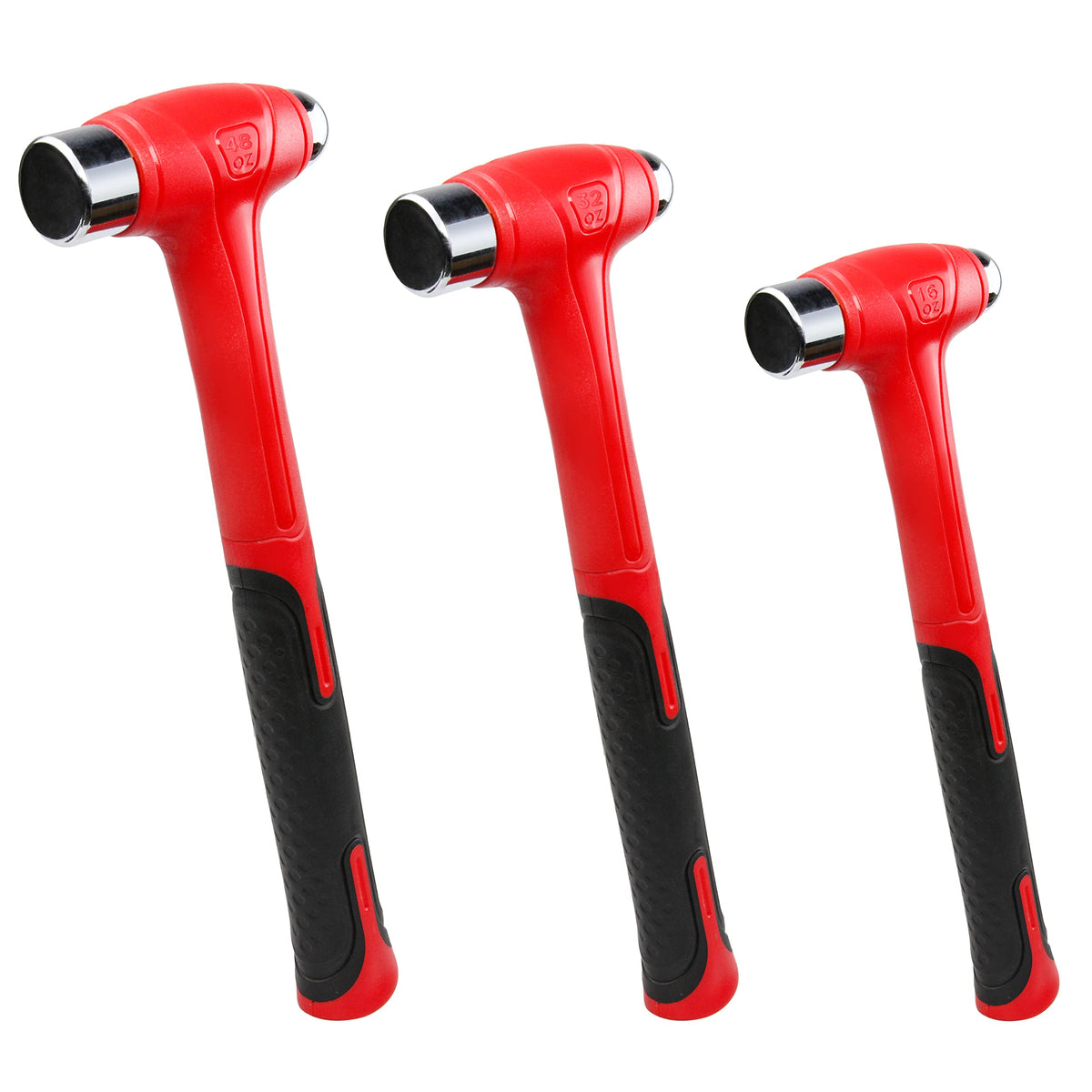 C&T 16oz ball peen hammer with fiberglass handle for precise metal shaping