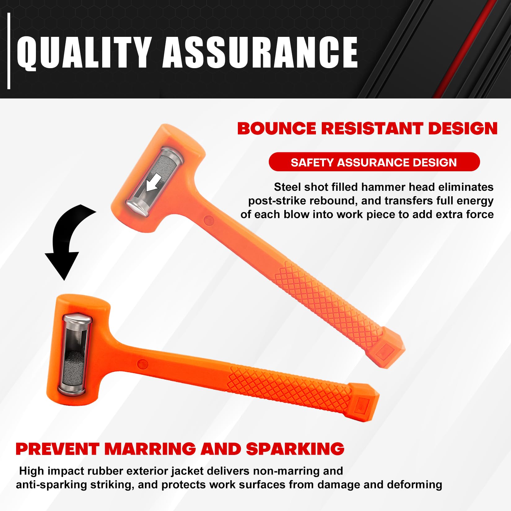 C&amp;T ball-peen hammer provides a smooth striking surface.