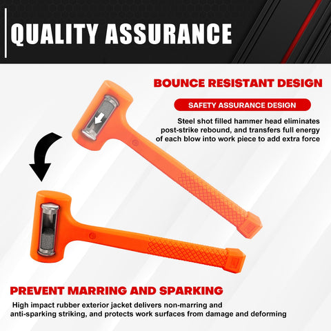 C&amp;T ball-peen hammer provides a smooth striking surface.