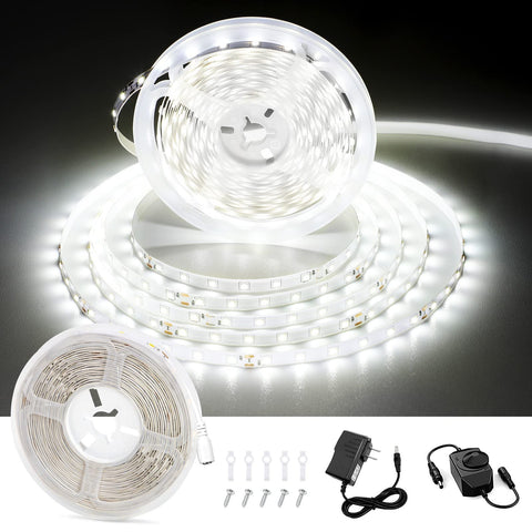 CT CAPETRONIX white LED strip package showcasing 49.2 ft length for versatile lighting.