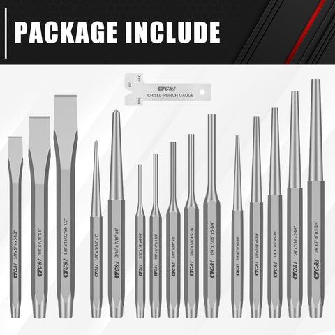C&T chrome vanadium steel chisels delivering lasting edge durability.