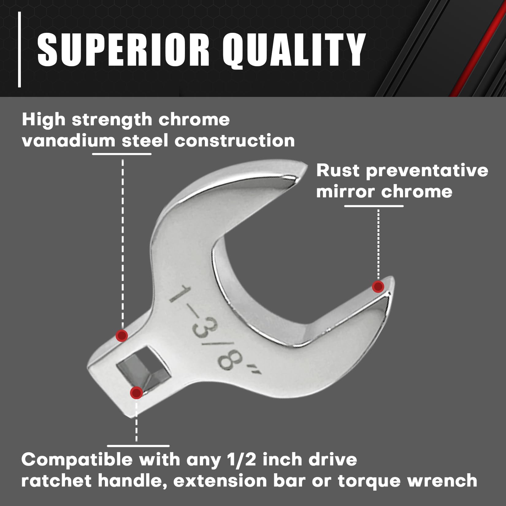 C&T crowfoot wrench 1-3/16 inch ideal for automotive repairs.