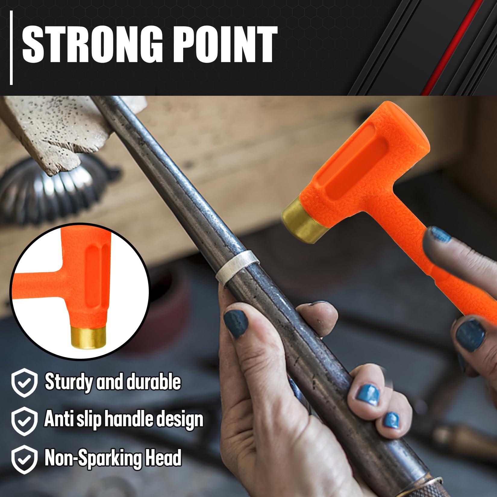 C&T dead blow hammer set balanced weight for comfortable operation.