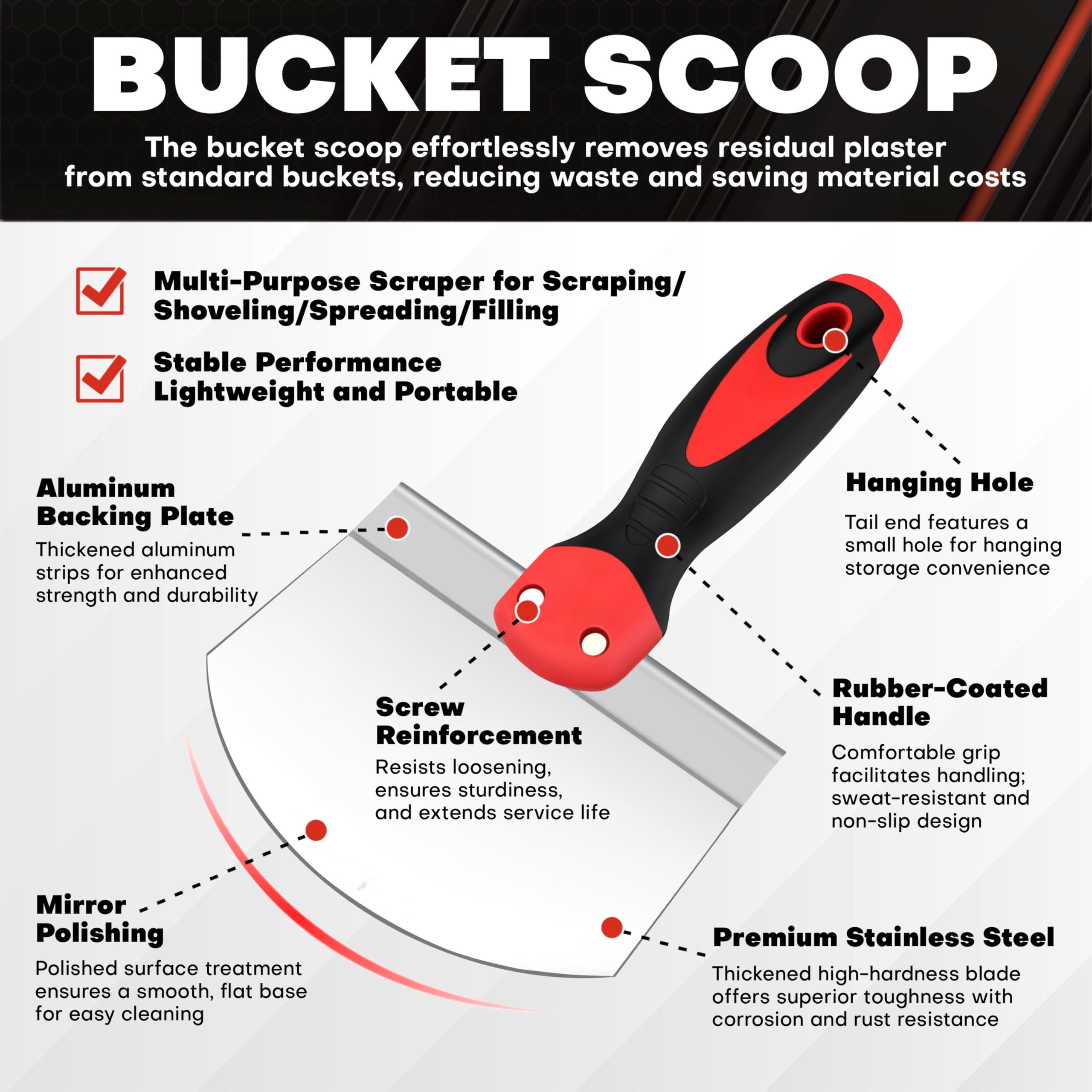 C&T 8-in-1 painter scraper for multi-task cleaning and prep.