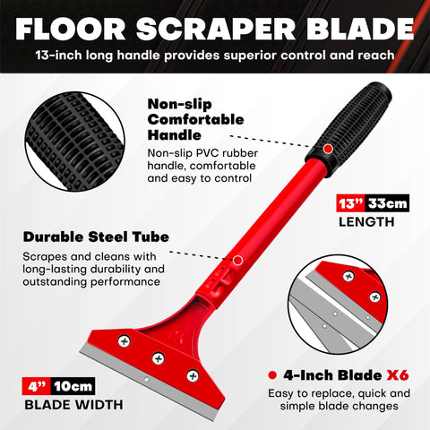 C&T 13 inch floor scraper blade with 4 inch replacement blades.