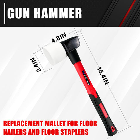 C&T non-marring white rubber head protects hardwood finishes while tapping tiles or wood pieces