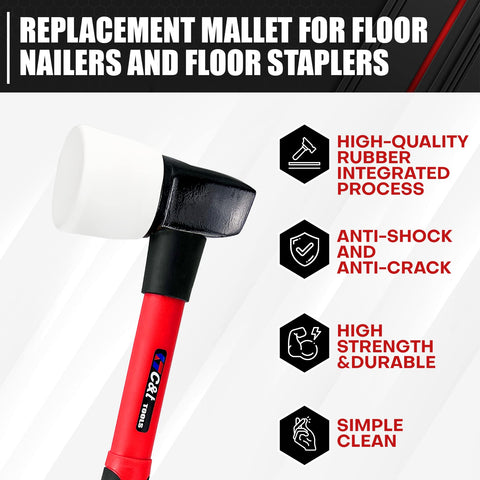 C&T lightweight fiberglass-handle mallet reduces fatigue on long projects