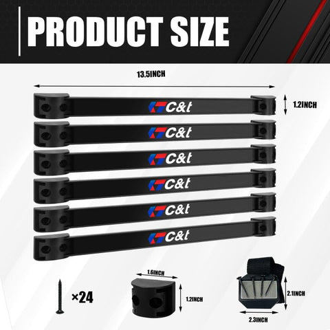 C&T wall-mount screws ready for secure tool holder installation