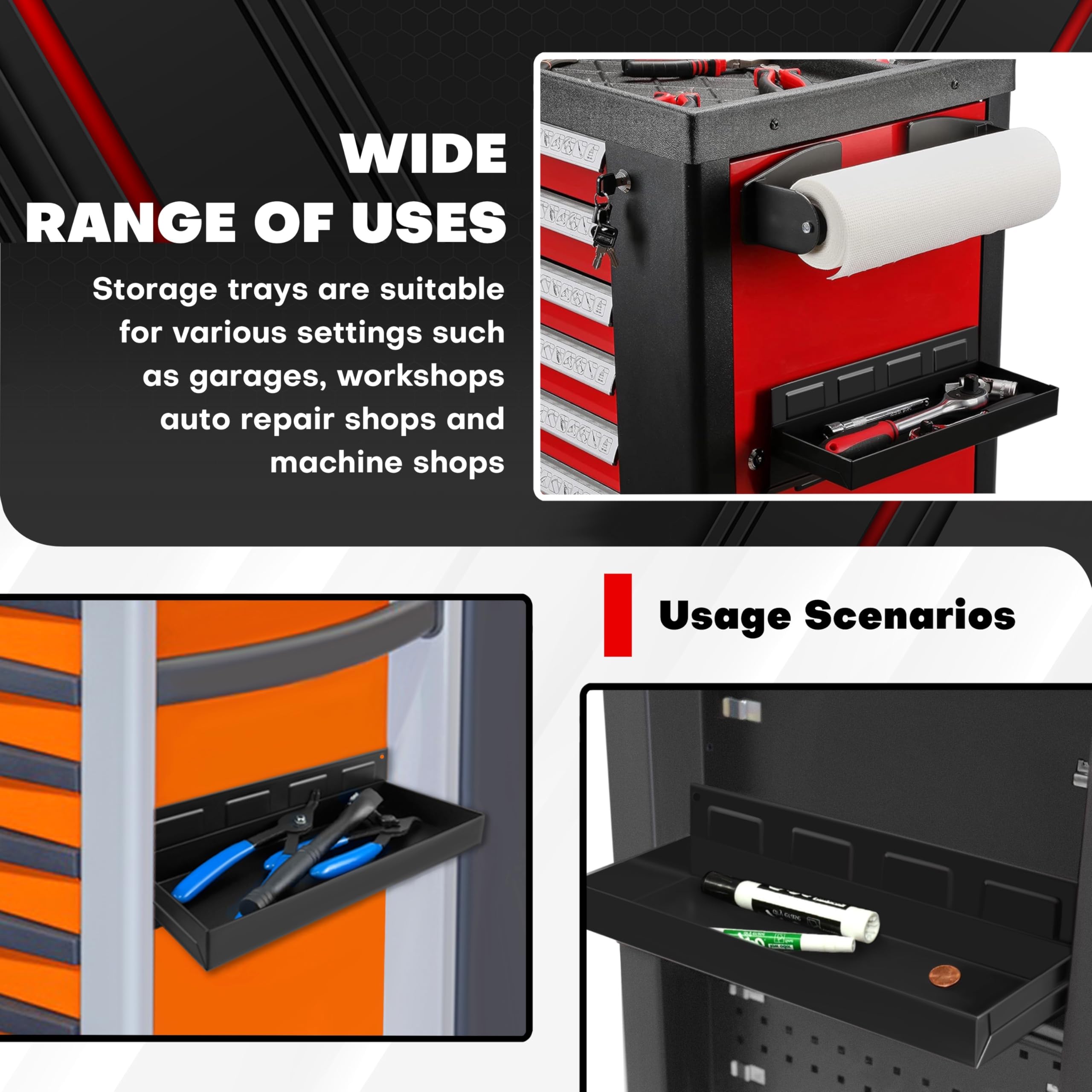C&amp;T stainless steel toolbox with black coating close-up showing rust resistance.