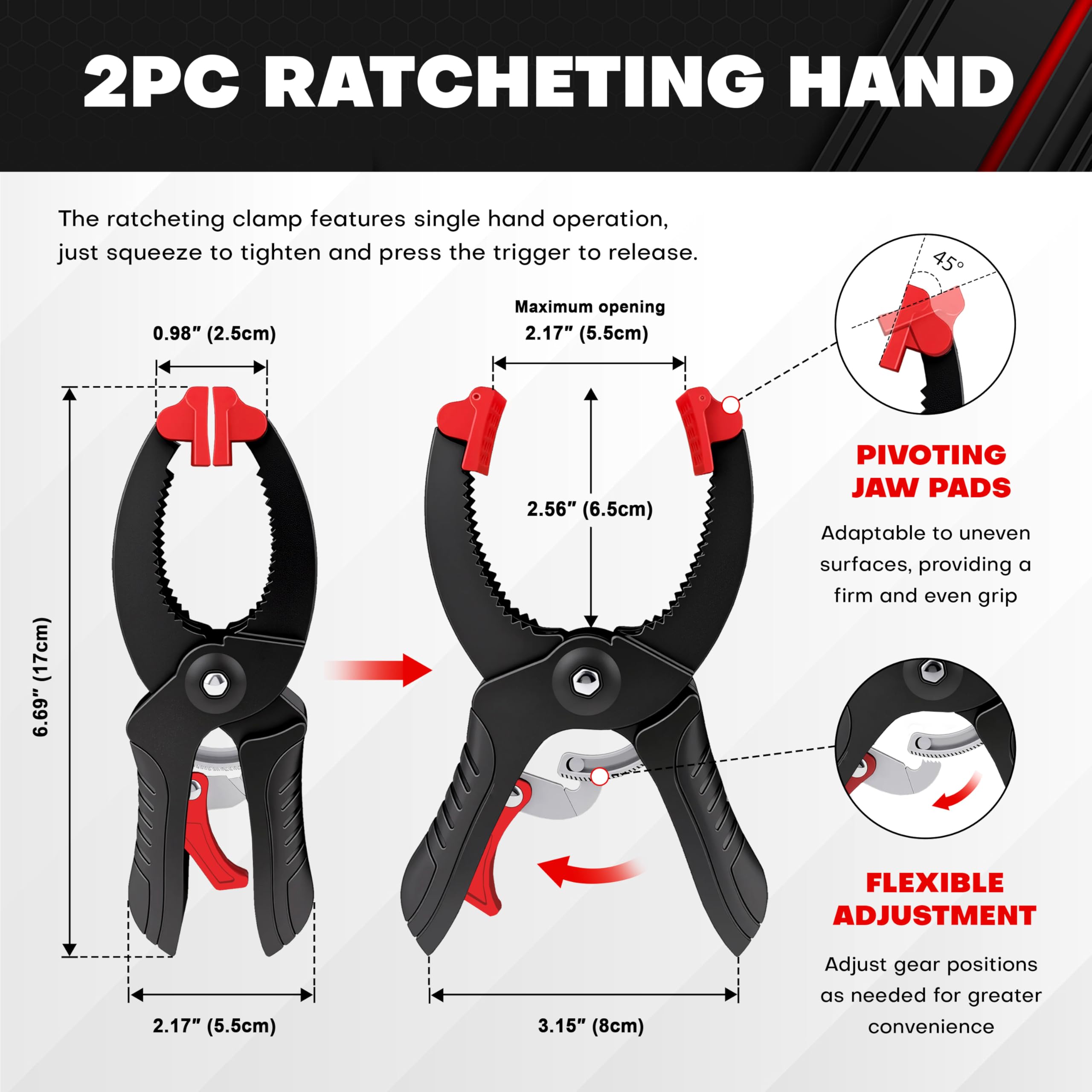 CT plastic spring clamps suitable for light-duty holds