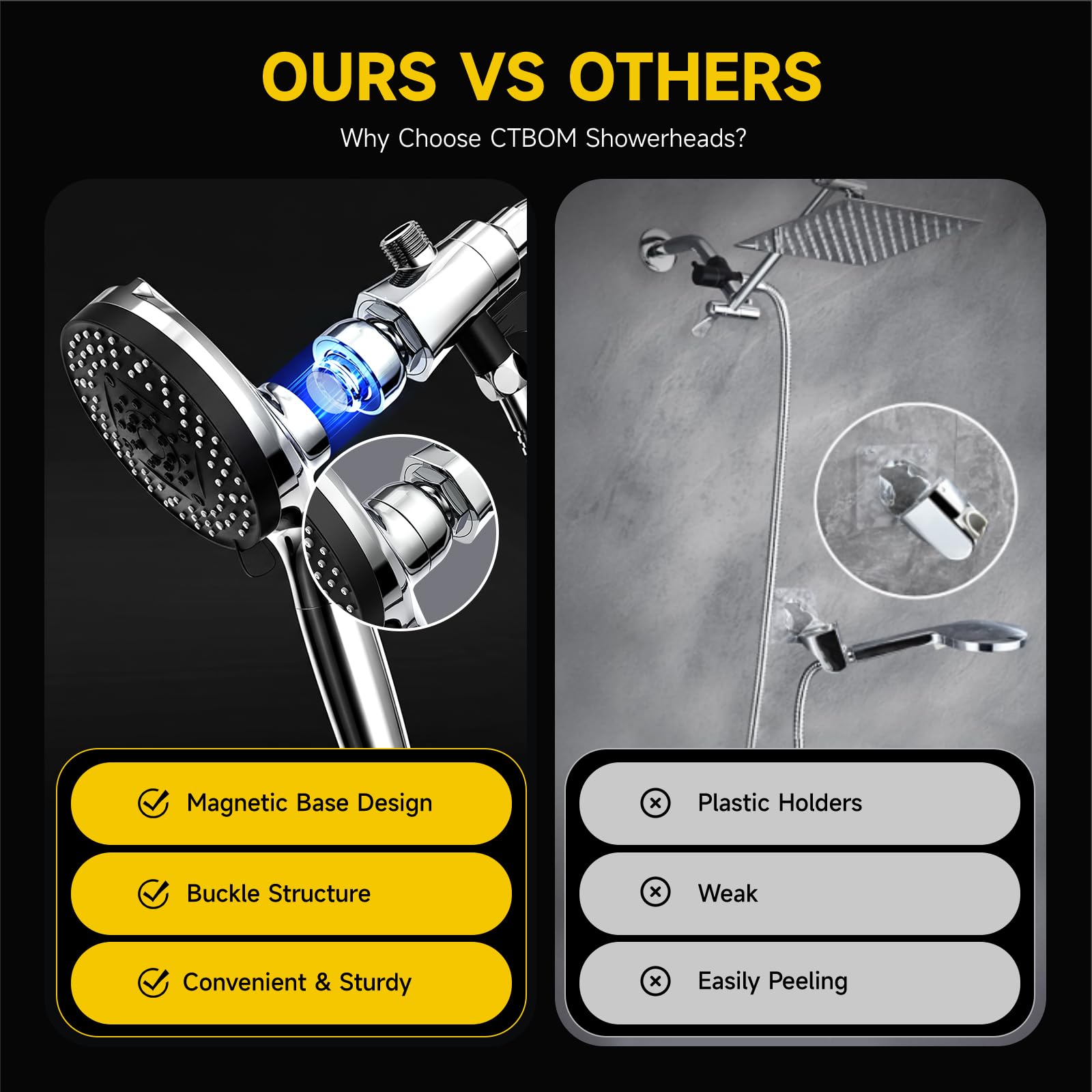 CTBOM 8 plus 2 spray modes on handheld ideal for pet washing