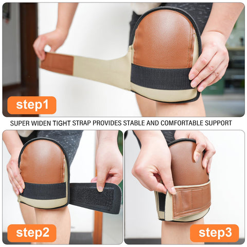 CTHOPER knee pads leather cover and waterproof exterior for rugged environments