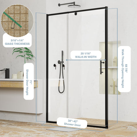 Ctlumh shower door side-view showcasing contemporary design.