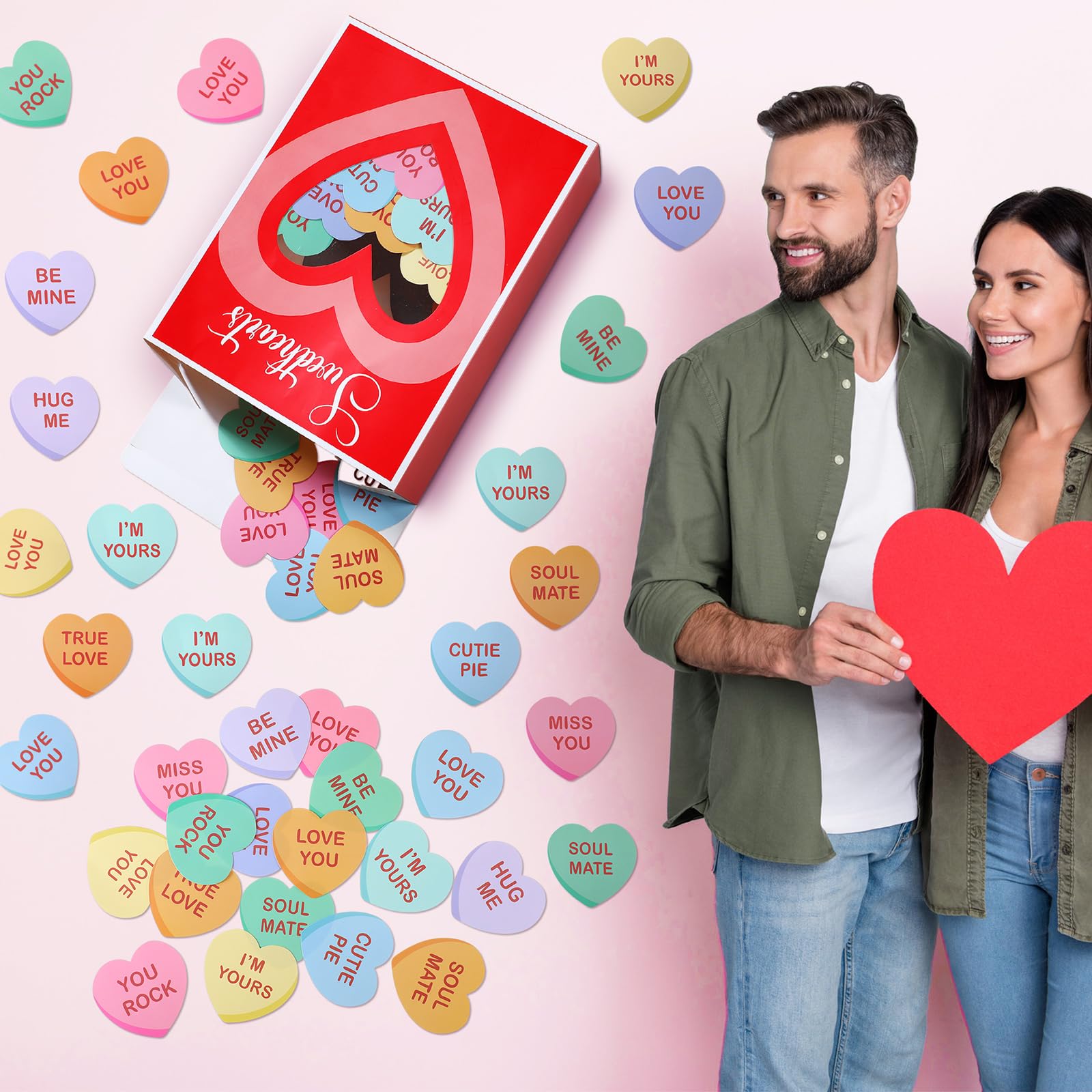Ctosree 3D sweetheart candy box adds a playful focal point for events.