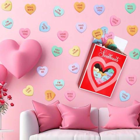 Ctosree valentines dot stickers help accent bulletin boards attractively.