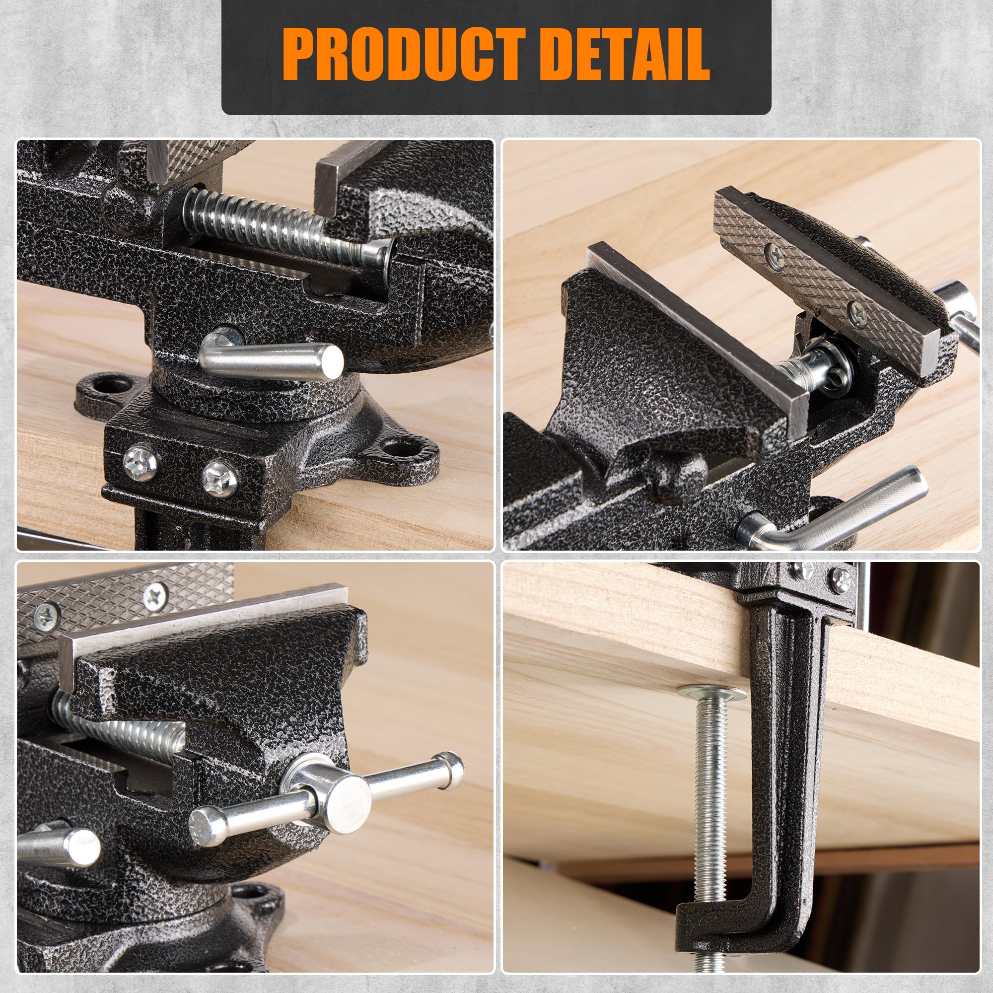 CTrowelpro base clamp range up to 4 inches for varied thicknesses.
