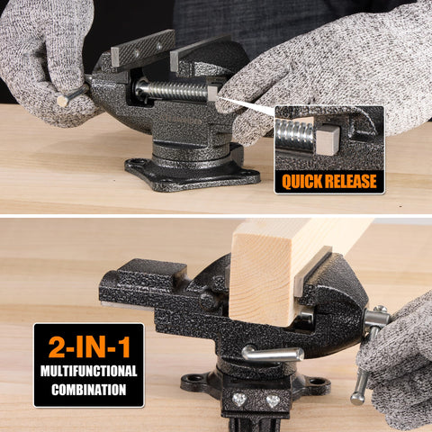 CTrowelpro vise with 3.3-inch jaw width for wider workpieces.