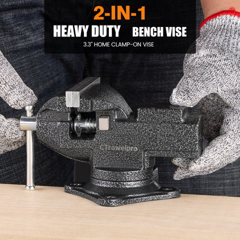 CTrowelpro vise showing one-click positioning for quick jaw engagement.