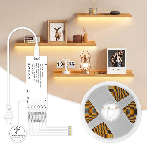 CUBITOR under-cabinet COB LED strip lights illuminate countertops for precise tasks.