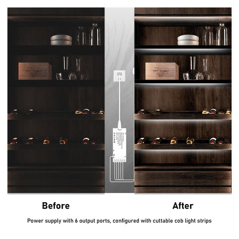 CUBITOR wall panel LED strip offers diffuse lighting across panels.