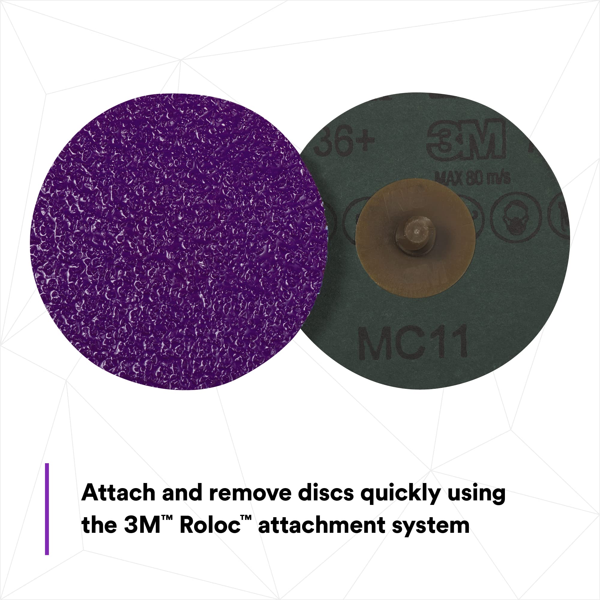 Cubitron II long-lasting disc life reduces replacements in tough production runs.