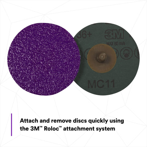 Cubitron II long-lasting disc life reduces replacements in tough production runs.