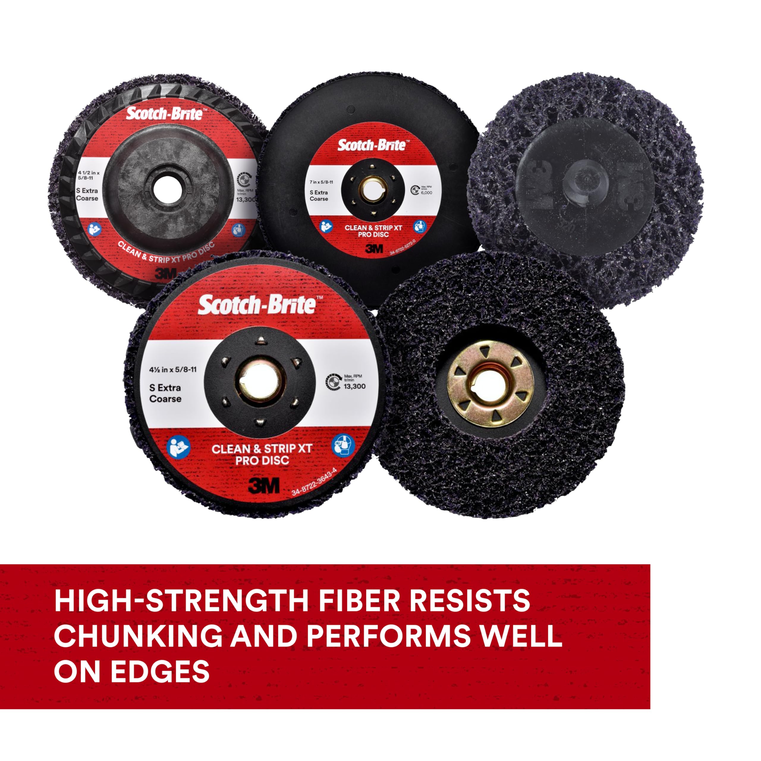 Cubitron Scotch-Brite XT Pro Disc efficiently removes rust from metal surfaces.