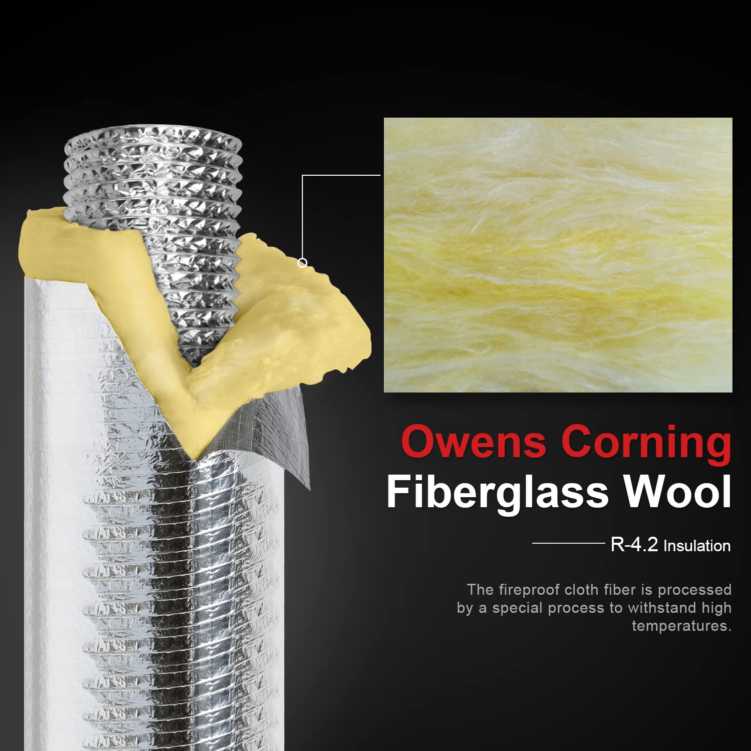 Cuchiilo flexible duct bend-ability shows arbitrary bends without rigid elbows.