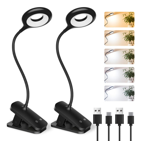CUHIOY clip-on reading light pack for portable bedside lighting
