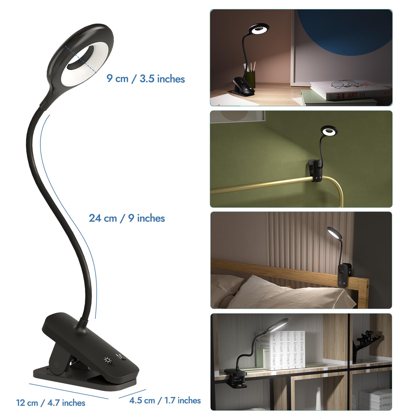 CUHIOY flexible-neck desk lamp showing adjustable light direction