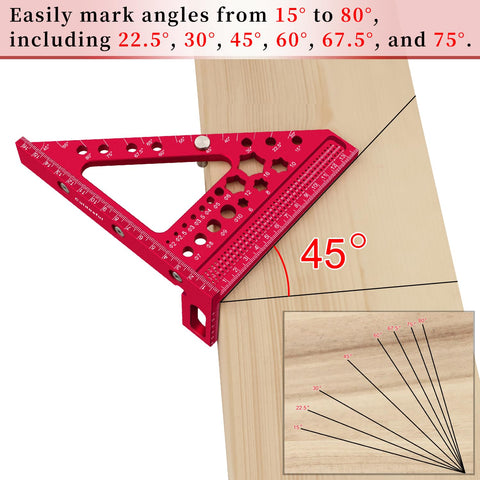 Cuidosful 3D ruler showing angle scales for accurate angle transfers