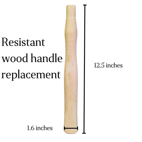 Smooth finish wood handle provides comfortable grip during work.