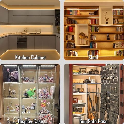 CULAVON closet lighting brightens wardrobe shelves with clear color rendition.