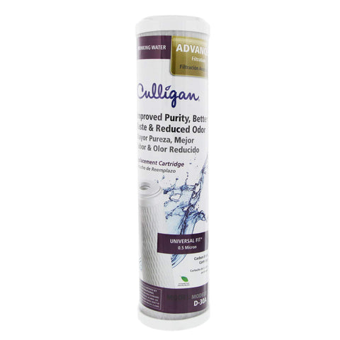 Culligan D-30A close-up shows 0.5 micron nominal filtration