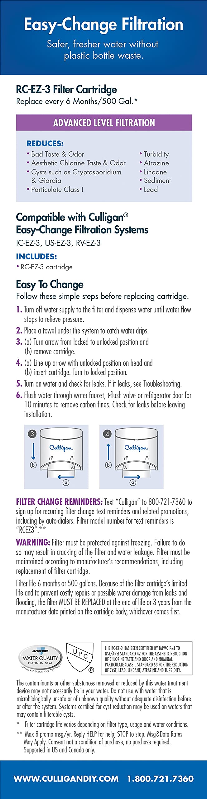 Compatibility label indicating EZ-Change system compatibility for RC-EZ-3.
