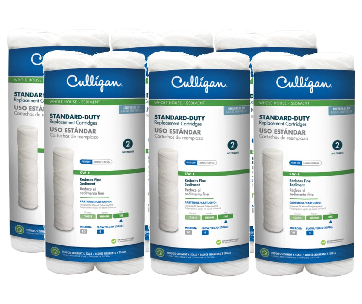 Culligan sediment filter cartridge 2-pack front view for clearer water