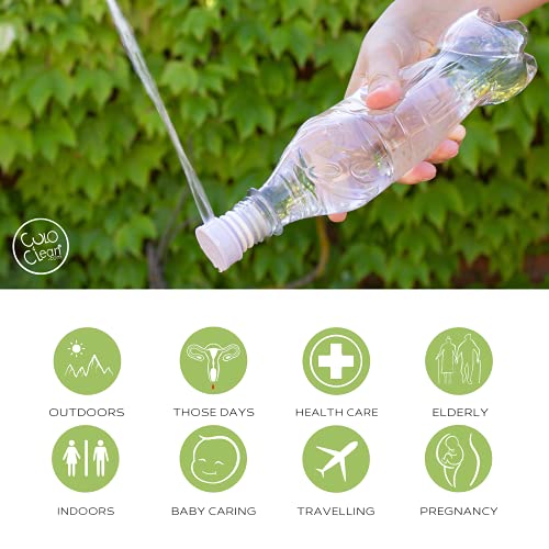 CuloClean handheld sprayer enables controlled wash for toilet use while traveling