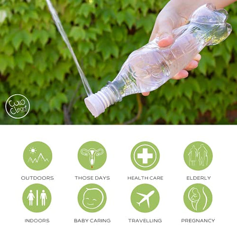CuloClean handheld sprayer enables controlled wash for toilet use while traveling