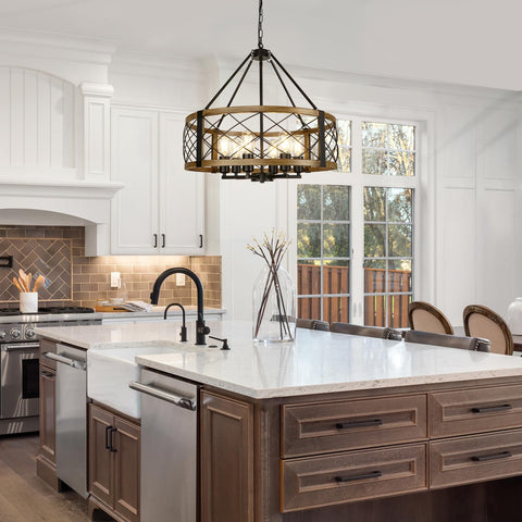 Cunfash height-adjustable chain chandelier for flexible ceiling mounting.