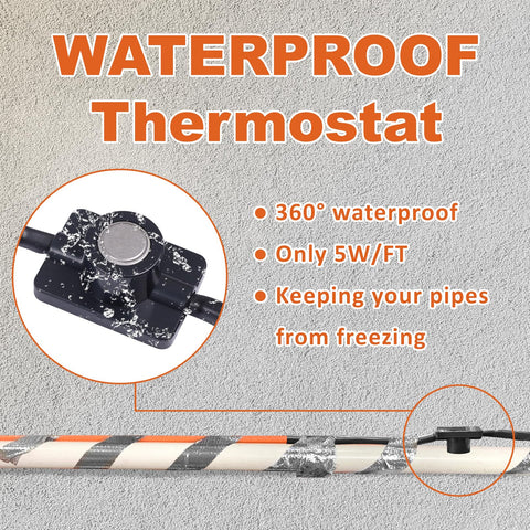 Cupohus heat tape works on metal and plastic pipes