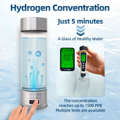 Curety Hydrogen Water Bottle makes a thoughtful wellness gift.