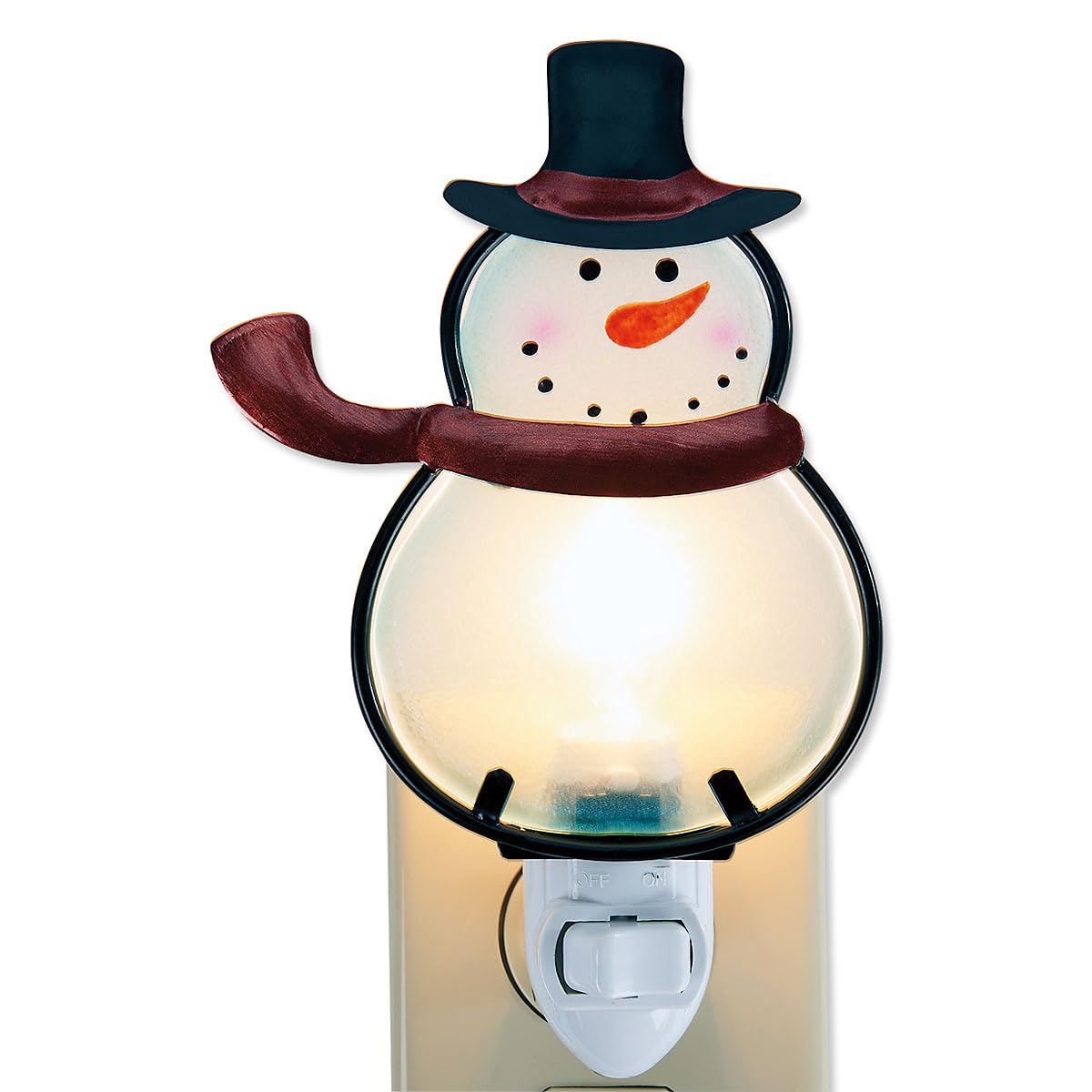 Current Snowman keepsake glow provides long-lasting holiday ambiance in entryways and living spaces.