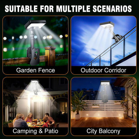 Cusna IP65 weatherproof light withstands rain and snow for year-round use.