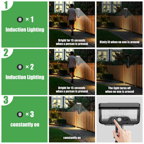 Cusna clip-on solar motion light ready for camping and deck lighting.