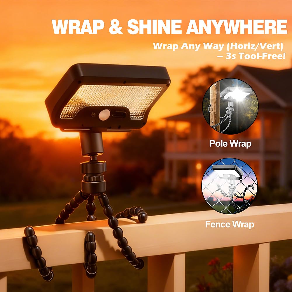 Cusna octopus tripod wraps around trees for flexible outdoor mounting.