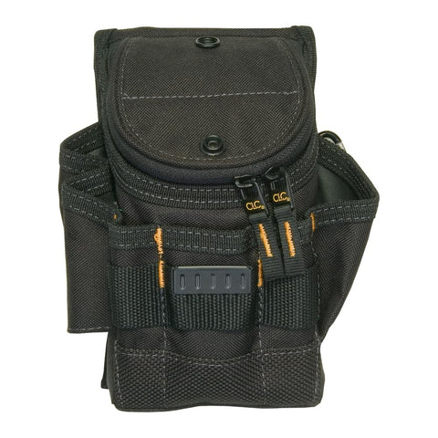 Custom Leathercraft CLC 1523 ziptop pouch with slots and straps for tool organization